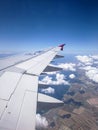 Plain wing from flight from Zagreb to Dubai.