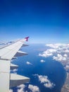 Plain wing from flight from Zagreb to Dubai.