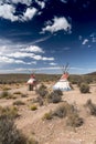 Plains Indian Tipi`s at Eagle point Native American Tribal Structures Grand Canyo