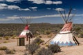 Plains Indian Tipi`s at Eagle point Native American Tribal Structures Grand Canyon