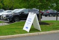 PLAINSBORO, NJ -1 SEP 2020- View of an outdoor COVID-19 testing center in a parking lot organized by Penn Medicine in Plainsboro,