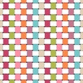 Seamless Pattern Plaited Paper Stripes Rainbow Retro Colors And White