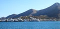 Plaka city on Crete by Spinalonga island Royalty Free Stock Photo
