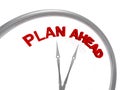 Plan ahead word on clock