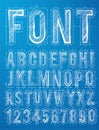 Plan alphabet design font