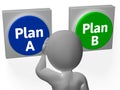 Plan A B Buttons Show Alternative Or Backup