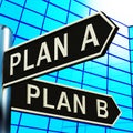 Plan A or B Choice Showing Strategy Change 3d Illustration Royalty Free Stock Photo
