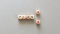 Plan A and B. Conceptual words. Business application, decision making, Different solutions, copy space, beautiful gray background Royalty Free Stock Photo