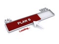 plan b in progress on white Royalty Free Stock Photo