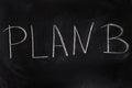 Plan B written with a chalk on the blackboard Royalty Free Stock Photo