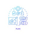 Plan blue gradient concept icon Royalty Free Stock Photo
