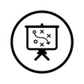 Plan, business, strategy icon. Black vector graphics Royalty Free Stock Photo