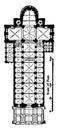 Plan of Cathedral of Spires 1030Ãâ1061 vintage engraving