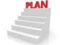 Plan concept with red arrow Royalty Free Stock Photo