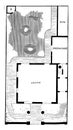 Plan of Detached Villa and Garden semi to detached residences vintage engraving Royalty Free Stock Photo