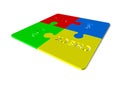 Plan Do Check Act - 3d render illustration of puzzles Royalty Free Stock Photo