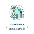 Plan execution concept icon