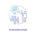 Plan execution concept icon Royalty Free Stock Photo