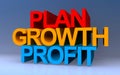 plan growth profit on blue