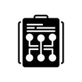 Black solid icon for Plan, scheme and idea Royalty Free Stock Photo
