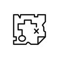 Plan, map icon. Simple line, outline vector elements of pirate icons for ui and ux, website or mobile application Royalty Free Stock Photo