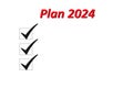 Plan notepad list concept for 2024. The inscription 2024 in a notebook. 2024 Goal, plan, action checklist text on Royalty Free Stock Photo