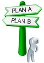 Plan A or Plan B concept Royalty Free Stock Photo