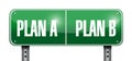Plan a plan b options sign illustration design Royalty Free Stock Photo