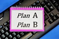 Plan A or plan B. to achieve the goal - an alternative, backup plan of action in case of impossibility of execution or