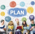 Plan Planning Business People Graphic Concept Royalty Free Stock Photo
