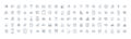 Plan and scheme line icons collection. Blueprint, Proposal, Strategy, Plot, Agenda, Design, Project vector and linear
