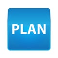Plan shiny blue square button Royalty Free Stock Photo