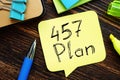 457 Plan is shown on the conceptual business photo