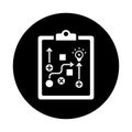 Plan, solution, strategy icon. Black vector sketch Royalty Free Stock Photo