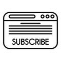 Plan subscription icon outline vector. Model service