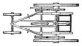 Plan of 1802 Trevithick Steam Carriage, vintage illustration