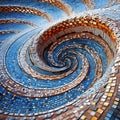 spiraling mosaic.