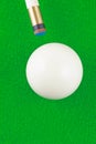 Cue and ball Royalty Free Stock Photo