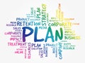 Plan word cloud collage Royalty Free Stock Photo