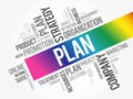 Plan word cloud collage Royalty Free Stock Photo