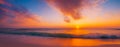 A Glimpse of Paradise, Beach Sunset View, AI Generated