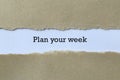 Plan your week on paper