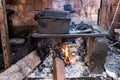 Planaltina, GoaÃÂ¡s, Brazil-June 27, 2018: Food Cooking on a makeshift stove
