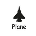 Icon airplane vector