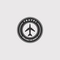 Plane aeroplane travel airline logo vector illustration design