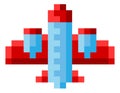 Plane Airplane Aeroplane Pixel Video Game Art Icon