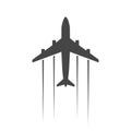 Plane and airplane icon Royalty Free Stock Photo