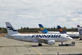 Plane at the airport, Finnair Airbus A319