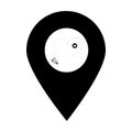 Plane, airport location map pin pointer icon. Element of map point for mobile concept and web apps. Icon for website design and ap Royalty Free Stock Photo