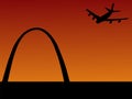 Plane arriving in St louis